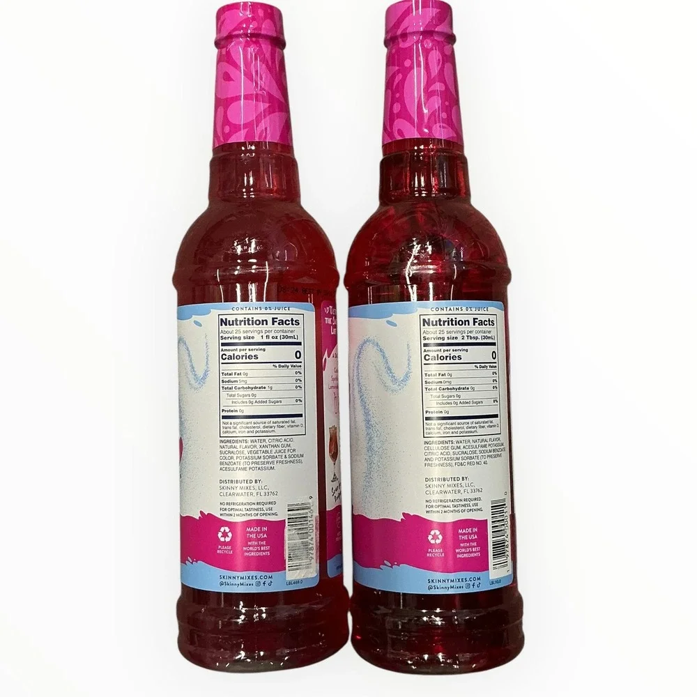 Two Jordans Skinny Mixes Strawberry Love Potion Syrup Sugar Free 0 Calorie Drink